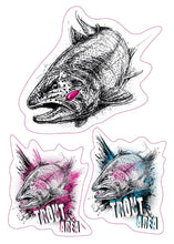 Laden Sie das Bild in den Galerie-Viewer, Stickerbogen Forellen-Aufkleber (6651513274528)