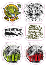Laden Sie das Bild in den Galerie-Viewer, Stickerbogen Hecht-Aufkleber für Angler (5835841503392)